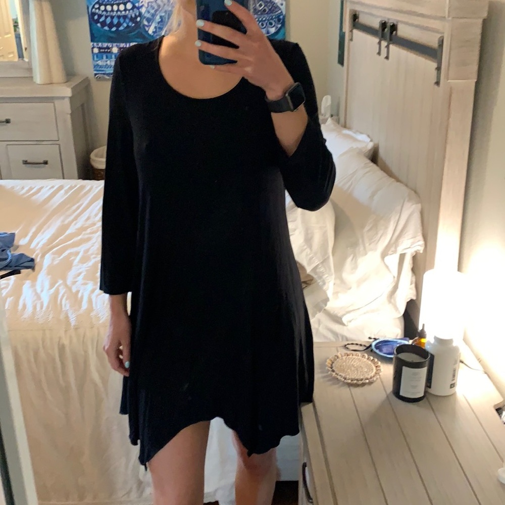 Long sleeve black dress
